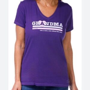 Life is Good No Rules Grandma Short Sleeve Purple XL